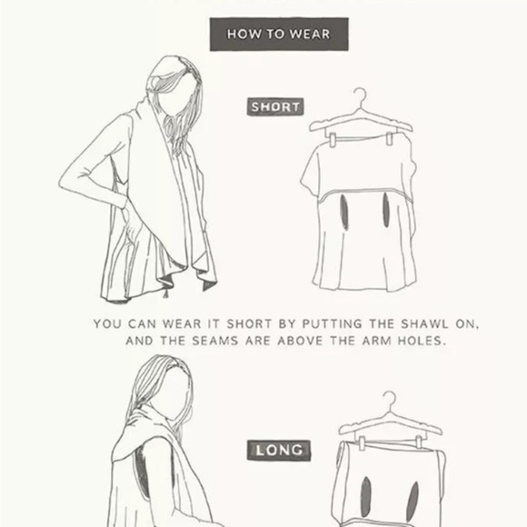 Look by M Waterfall Shawl Vest Sweater Wrap - Picture 9 of 9